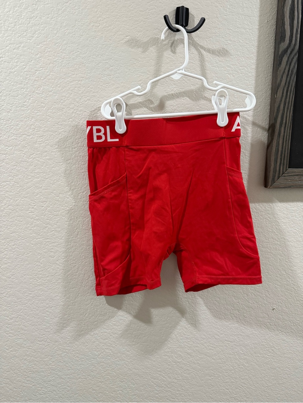 Red Athletic Shorts with Side Pockets